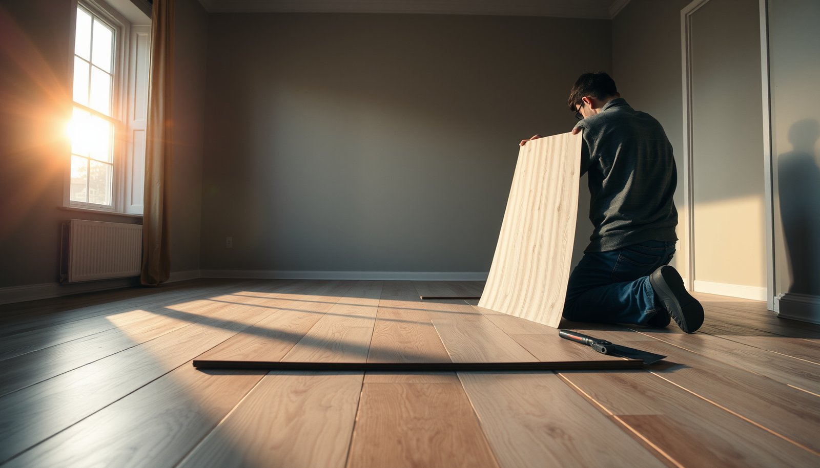 Step-by-step guide on how to replace vinyl floors in a rental property.