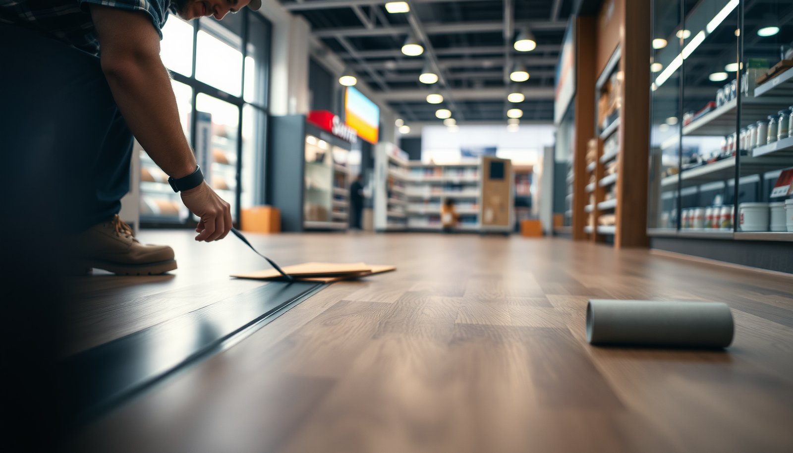 Strategies for making laminate floors safer in a retail store environment.