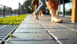 Illustration of practical steps for creating slip-resistant outdoor floors.