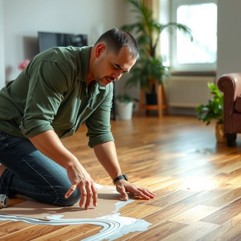 Identifying and stopping the moisture source before repairing engineered wood floors.