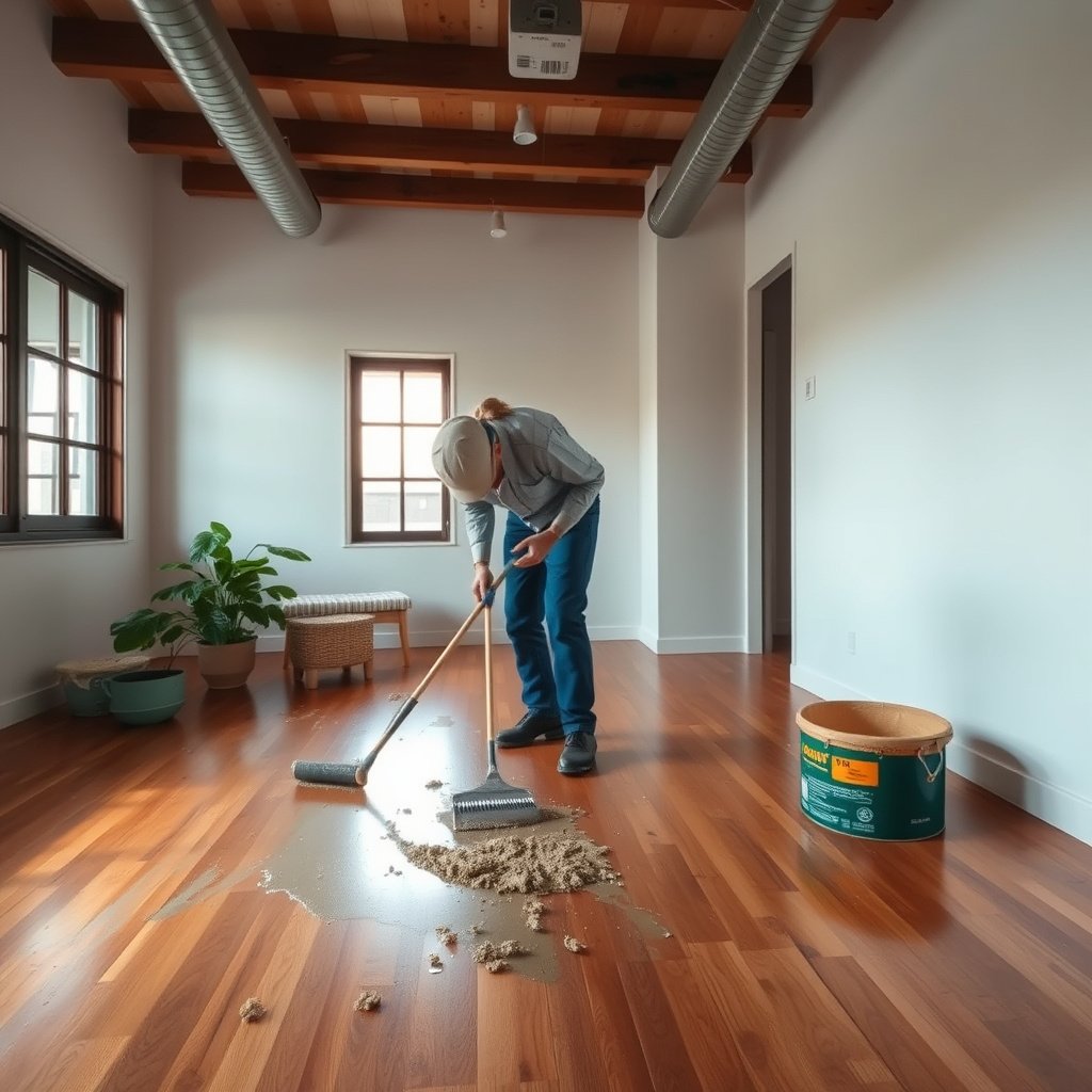 Steps to quickly remove mud from hardwood floors within the first 10 minutes without damaging the finish.