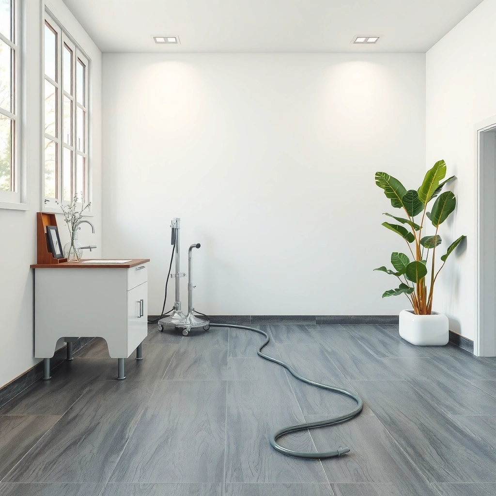 Illustration of a subfloor serving as a moisture barrier for sheet vinyl floors.