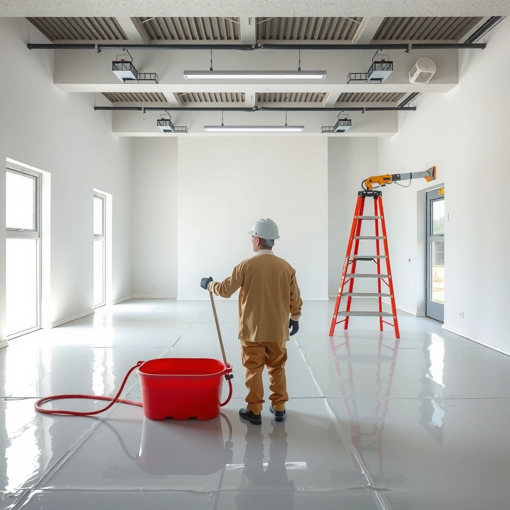 Properly prepped surface for installing polyurethane floors without professional help.