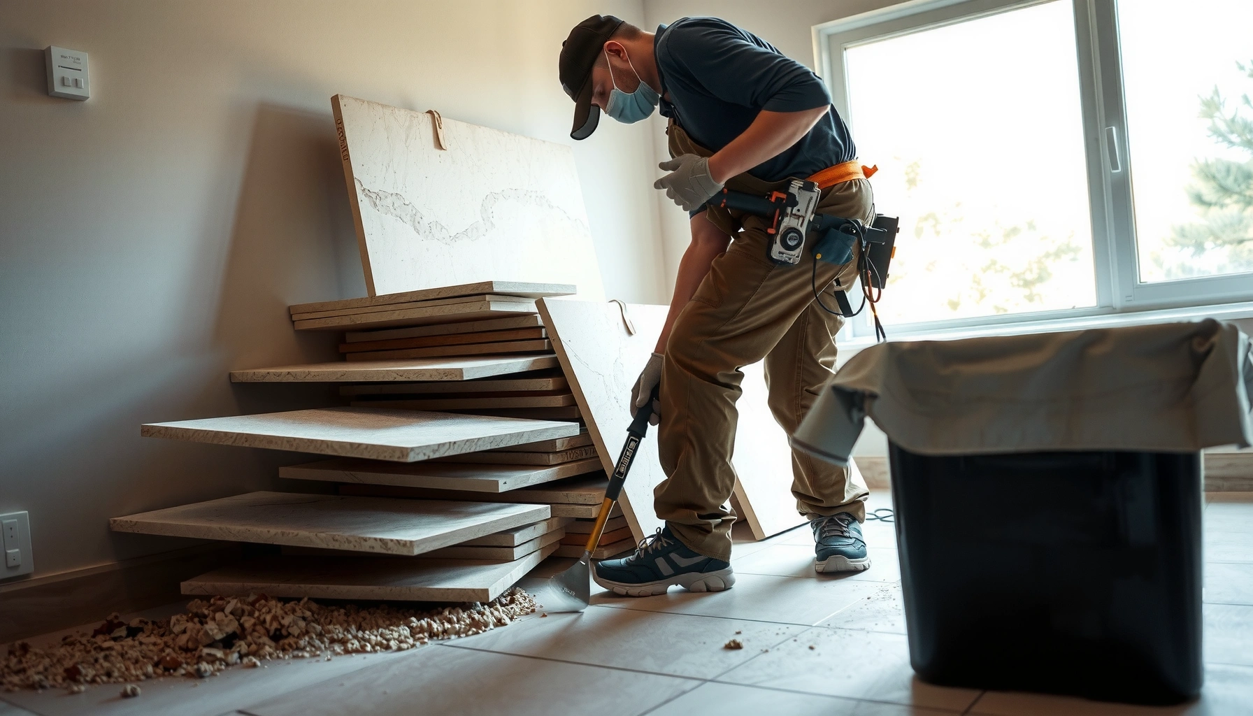 Guide on safely disposing of travertine floors with recycling tips and removal methods.