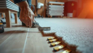 Step-by-step guide on how to trim carpet tiles for clean and accurate cuts.
