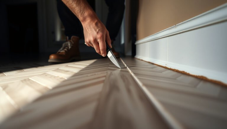 A detailed guide on trimming chevron floors while preserving the unique pattern without damage.