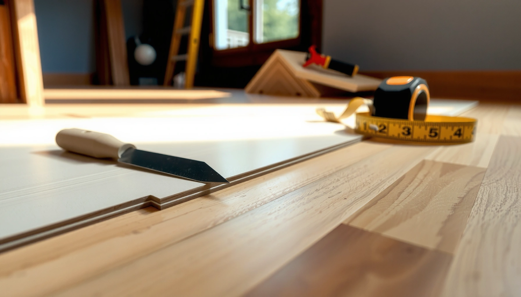 Step-by-step guide on how to trim laminate floors for a perfect fit with clean cuts.