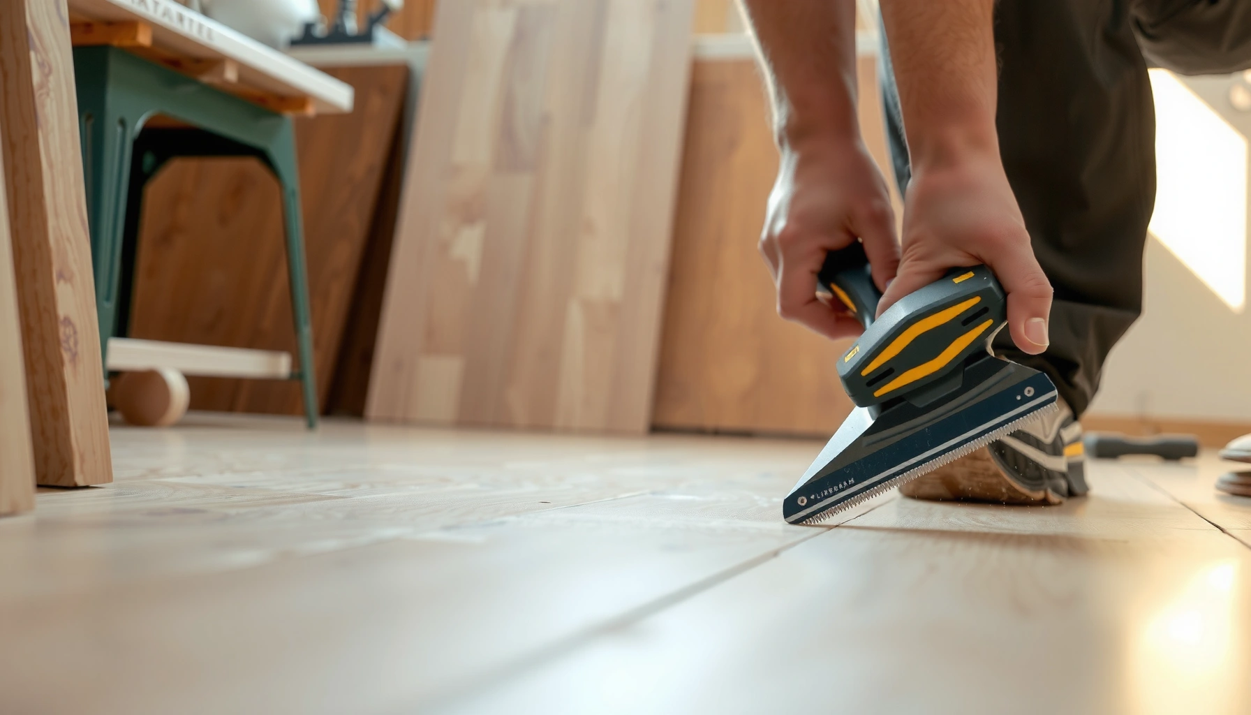 Step-by-step guide on how to trim polyurethane floors for a polished finish.
