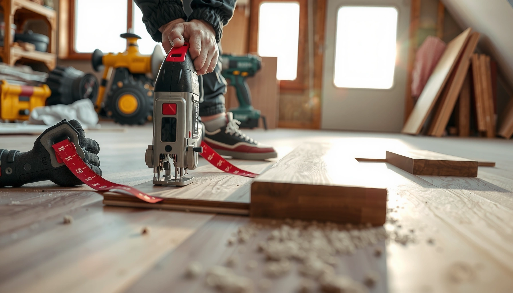 Step-by-step guide on how to trim WPC floors with tools and techniques illustrated.