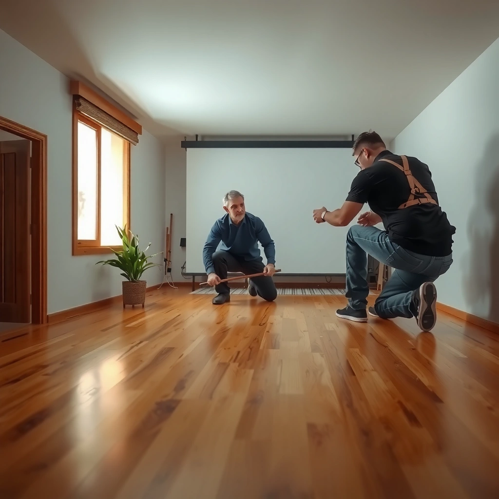Illustration showing differences between finish peeling and plank damage on bamboo floors.