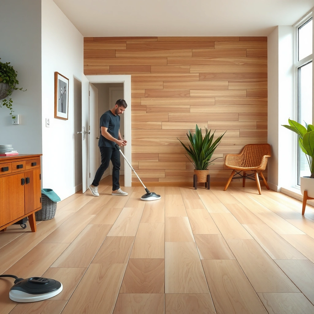 Definition of deep cleaning for engineered wood floors, highlighting maintenance techniques.