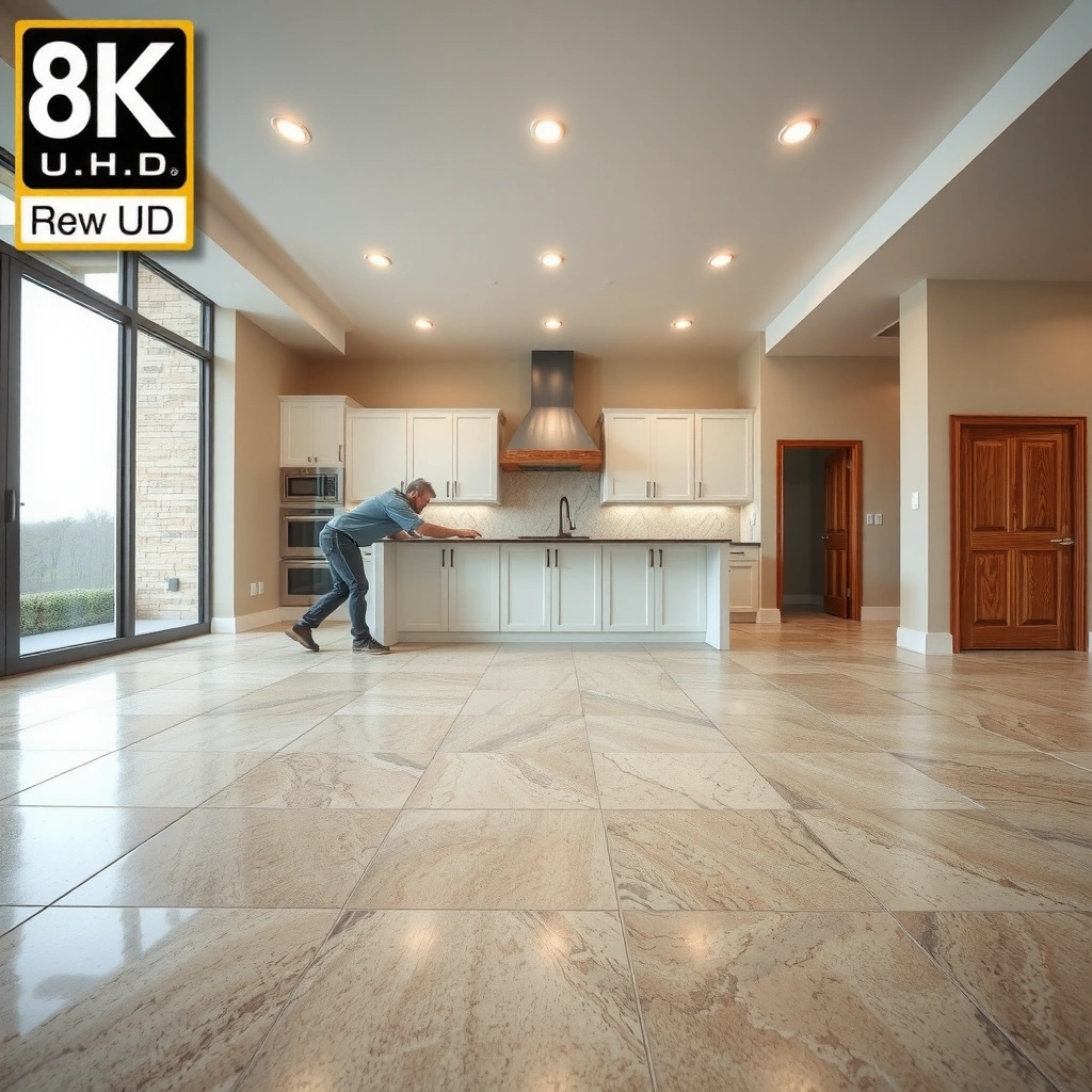 Image showing examples of buckling in granite floors, indicating potential underlying issues.