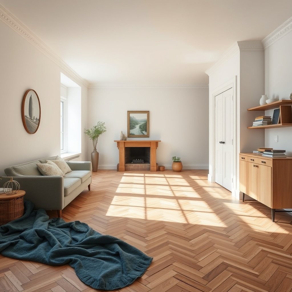 A visual guide to different types of herringbone floors and their ideal cleaning methods.