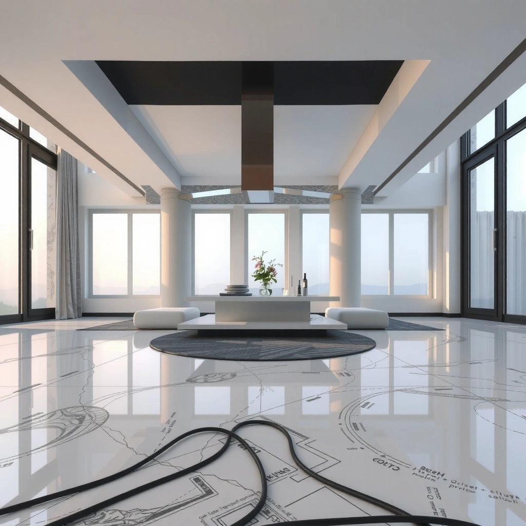 Illustration showing how water can damage granite floors and surfaces.