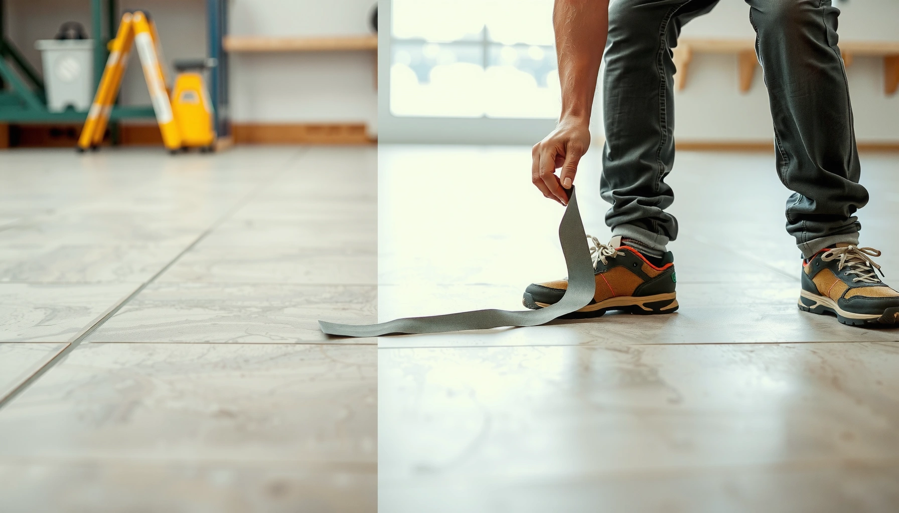 Step-by-step guide on installing a vapor barrier under ceramic tile floors for moisture protection.