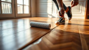 Step-by-step guide on waterproofing herringbone floors with sealing techniques.