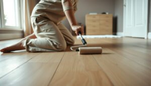 Step-by-step guide on how to waterproof hardwood floors in a bedroom effectively.