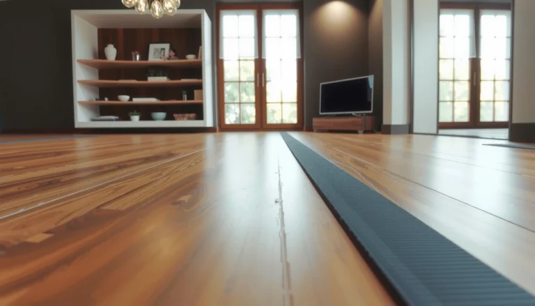 Step-by-step process for waterproofing laminate floors with protective materials.