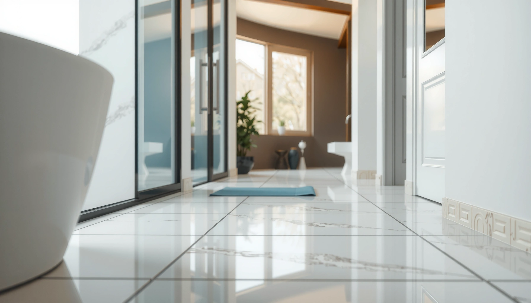 Step-by-step process for waterproofing marble floors to protect against water damage.
