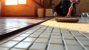 Step-by-step guide on waterproofing mosaic tile floors with materials and techniques.
