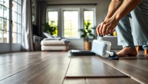Step-by-step guide on how to waterproof vinyl floors in a living room for enhanced durability.