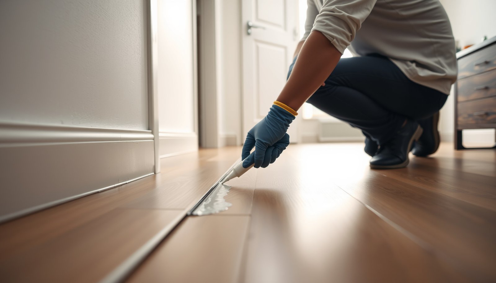 Step-by-step guide on how to waterproof vinyl floors in an apartment for lasting protection.