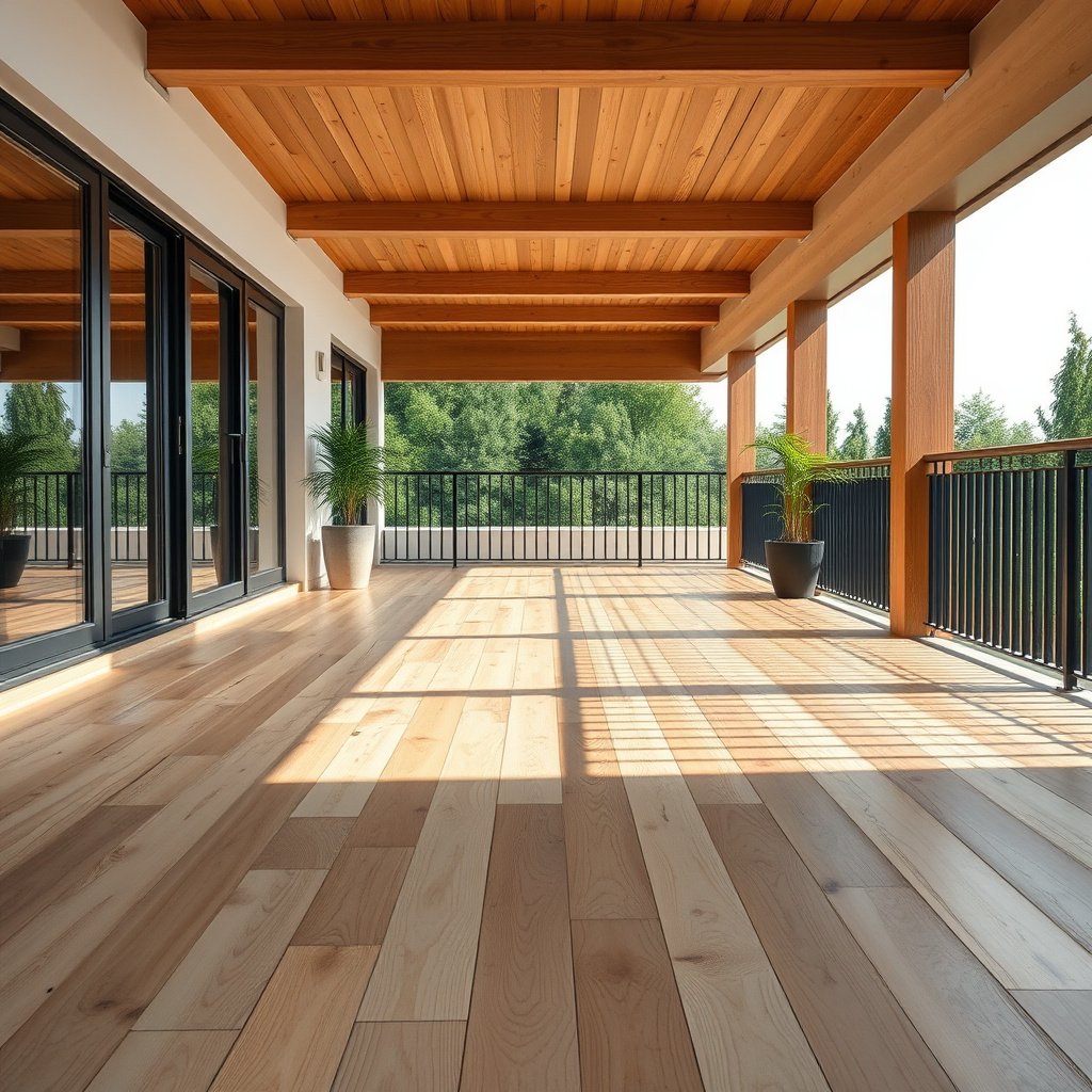 Infographic explaining who should consider engineered wood floors for balconies and when to apply them.