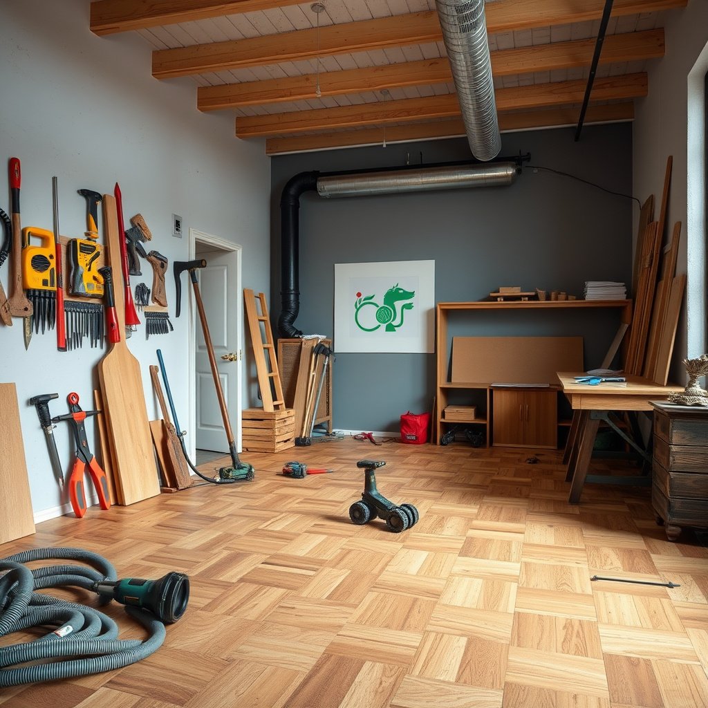 Image showing key considerations for those replacing parquet floors, highlighting important checks before starting.