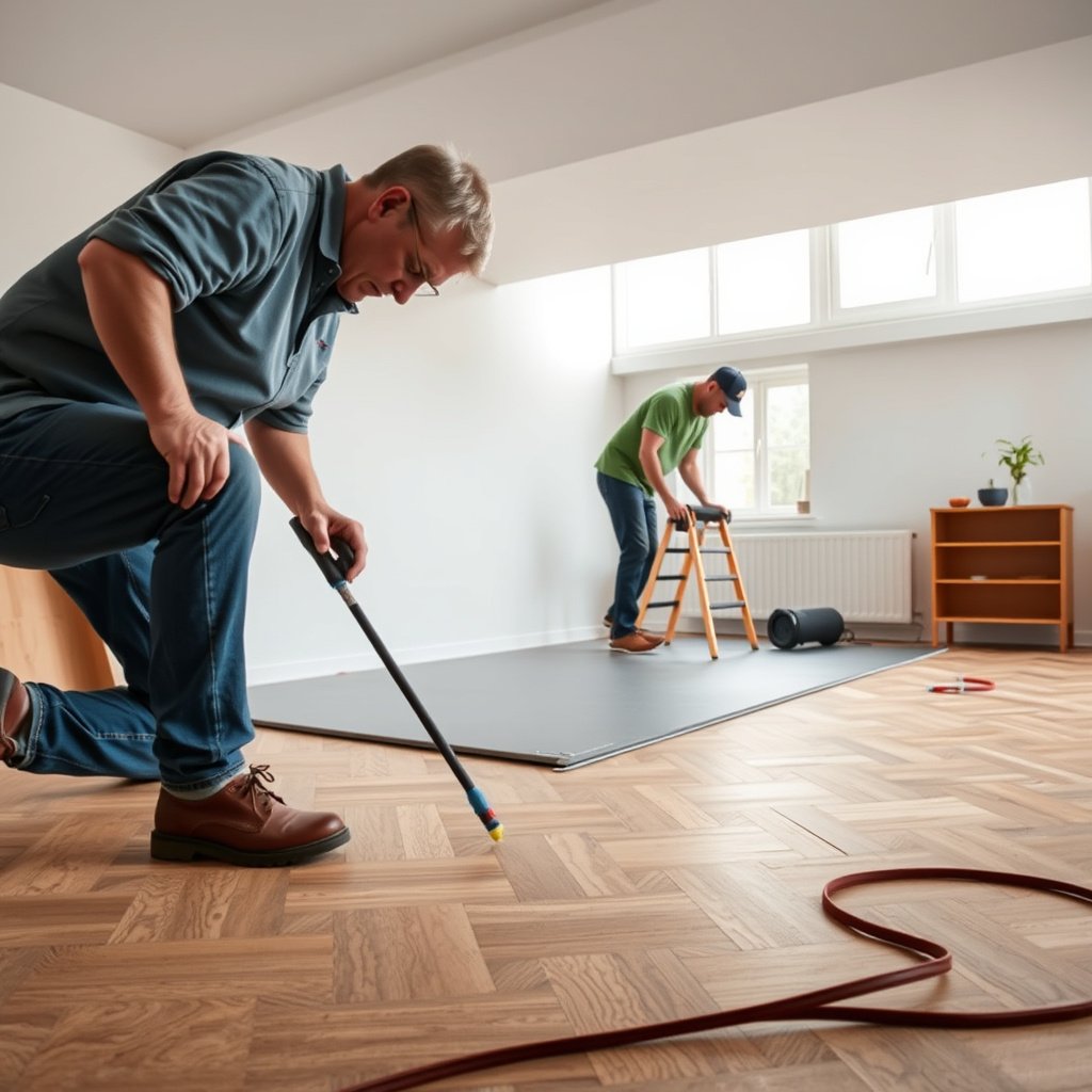 Image showing the ideal audience for installing underlayment under parquet floors.