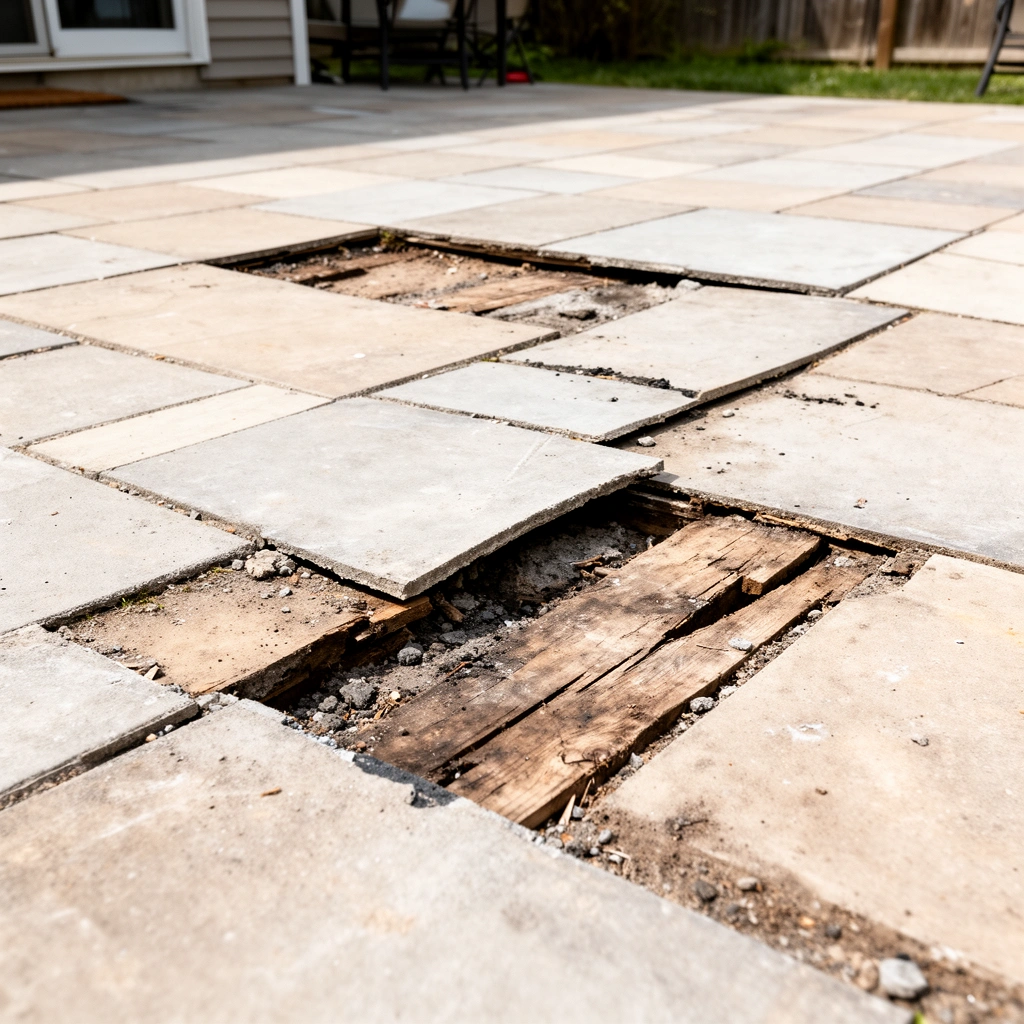 Image illustrating who can benefit from fixing buckling patio floors and when to apply these repairs.