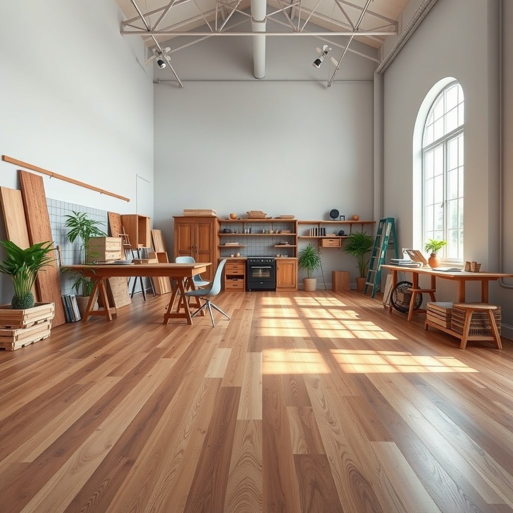 Illustration of workshop traffic and risk levels for choosing hardwood floors
